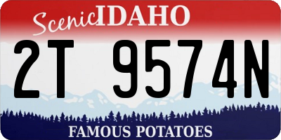 ID license plate 2T9574N