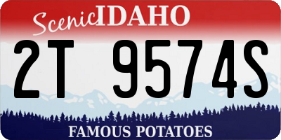 ID license plate 2T9574S