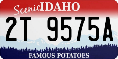ID license plate 2T9575A