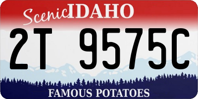ID license plate 2T9575C