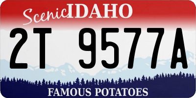 ID license plate 2T9577A