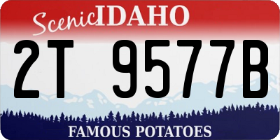 ID license plate 2T9577B