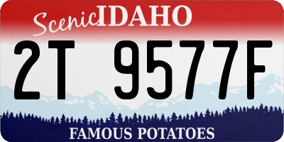 ID license plate 2T9577F