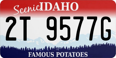 ID license plate 2T9577G