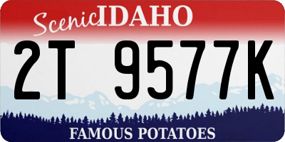 ID license plate 2T9577K