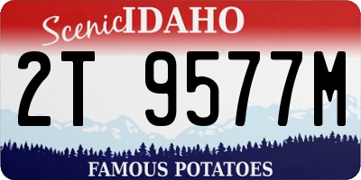 ID license plate 2T9577M