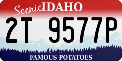 ID license plate 2T9577P