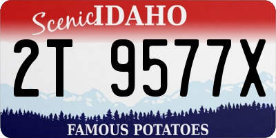 ID license plate 2T9577X