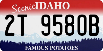 ID license plate 2T9580B