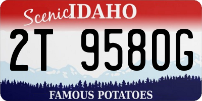 ID license plate 2T9580G