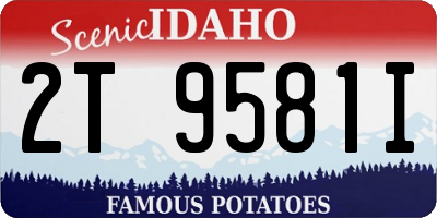 ID license plate 2T9581I
