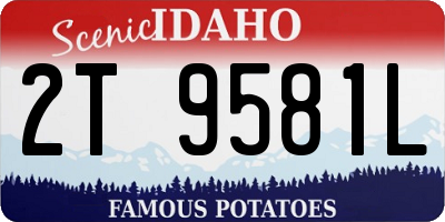 ID license plate 2T9581L