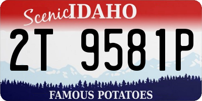 ID license plate 2T9581P