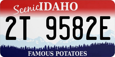 ID license plate 2T9582E