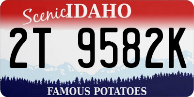 ID license plate 2T9582K