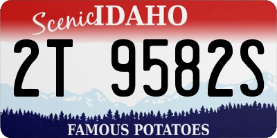 ID license plate 2T9582S