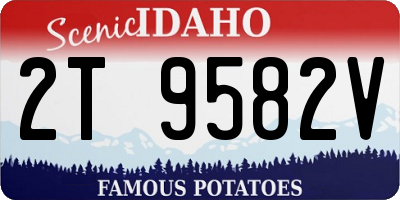 ID license plate 2T9582V