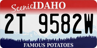 ID license plate 2T9582W