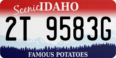 ID license plate 2T9583G