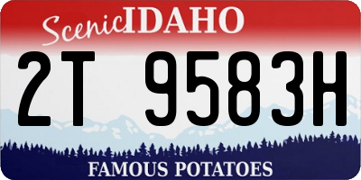 ID license plate 2T9583H