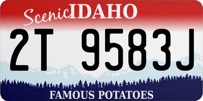 ID license plate 2T9583J
