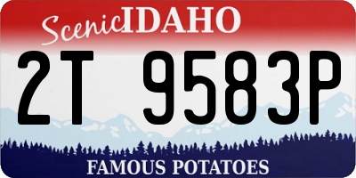 ID license plate 2T9583P