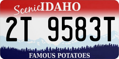 ID license plate 2T9583T