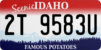 ID license plate 2T9583U