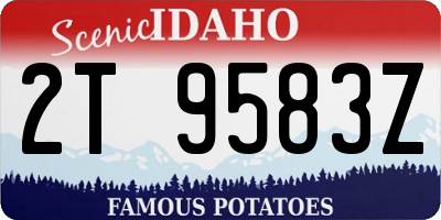 ID license plate 2T9583Z