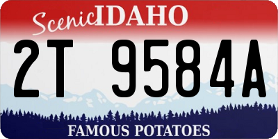 ID license plate 2T9584A