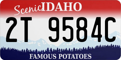 ID license plate 2T9584C