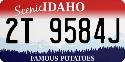 ID license plate 2T9584J