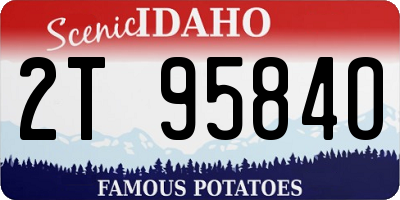 ID license plate 2T9584O