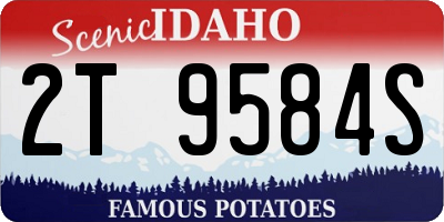 ID license plate 2T9584S