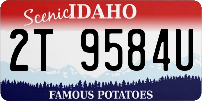ID license plate 2T9584U