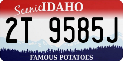 ID license plate 2T9585J