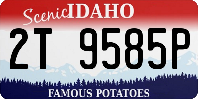 ID license plate 2T9585P