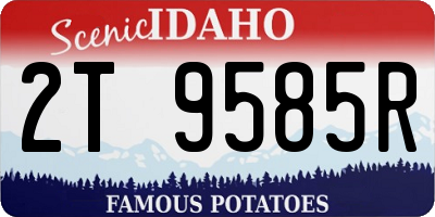 ID license plate 2T9585R