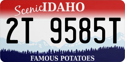 ID license plate 2T9585T