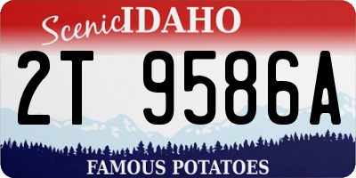 ID license plate 2T9586A