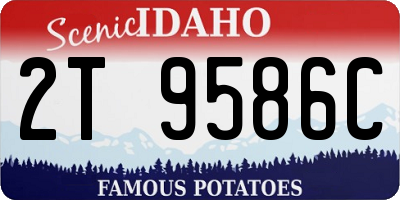 ID license plate 2T9586C