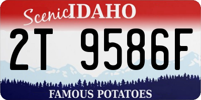 ID license plate 2T9586F