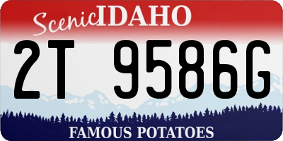 ID license plate 2T9586G