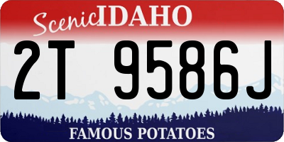ID license plate 2T9586J