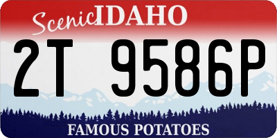 ID license plate 2T9586P