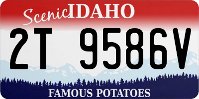 ID license plate 2T9586V