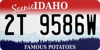 ID license plate 2T9586W