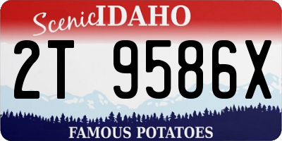 ID license plate 2T9586X