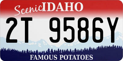 ID license plate 2T9586Y