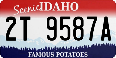 ID license plate 2T9587A